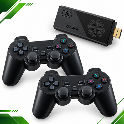 GameStick Retro 4K — Revive los Clásicos con 2 Mandos